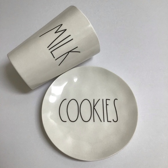 Rae Dunn Milk & Cookies for Santa SET Melamine Plate and Tumbler Christmas Kids - Picture 2 of 10